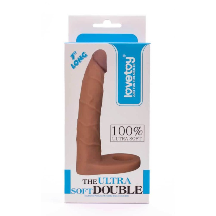 Strap On Anal The Ultra Soft Double, Natural, 17 Cm 3
