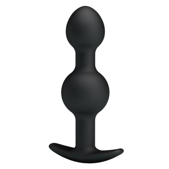 Dop Anal Heavy Balls Silicone Butt Plug 2, Negru, 10 Cm 3