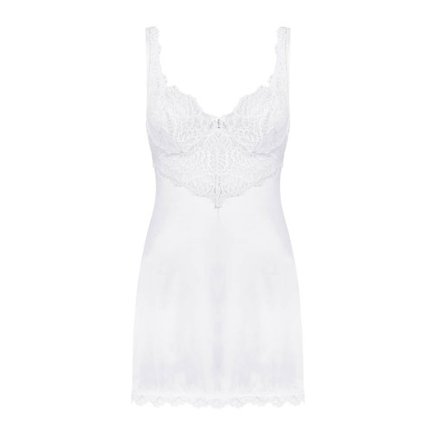 Baby doll, Amor Blanco Underwire Chemise & Thong White   S/m 2xl/3xl, L/xl, S/m, pasiune.ro