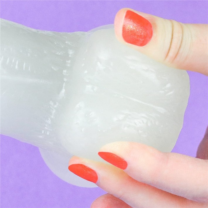 Dildo Clasic Fosforescent Lumino Play, Alb, 19 Cm 8