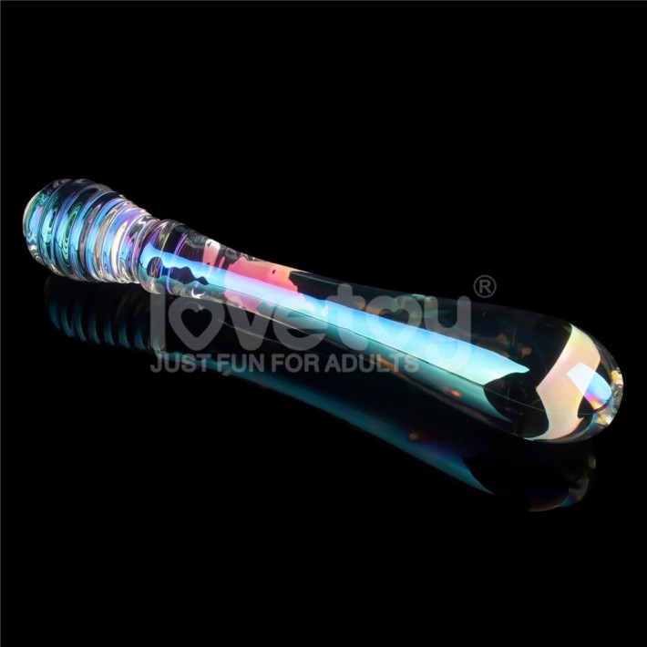 Dildo Sticla Twilight Gleam Glass Dildo- Twin Pleasures, Transparent, 20.5 Cm 5